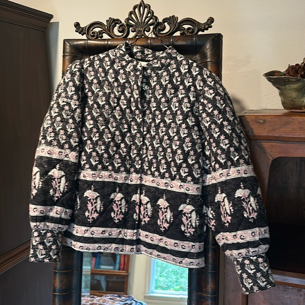 Distressed puffy jacket by Antik Batik